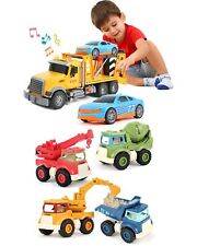 Trucks Toys for 2 3 4 5 6 7 Year Old Boys Kids Girls, 4 Pack Construction Toy...
