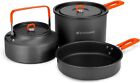 Odoland Camping Outdoor Cookware Mess Kit, Portable 2.4L Pot(2-3 People) 
