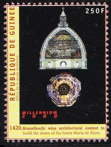 1420 Brunelleschi - Architec & engineer of Italy, Guinea 2000 MNH Millennium - Picture 1 of 1