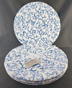 TOMMY BAHAMA Blue Coral Melamine 11" Dia. Dinner Plates Set of 4 *NWT* - Picture 1 of 7