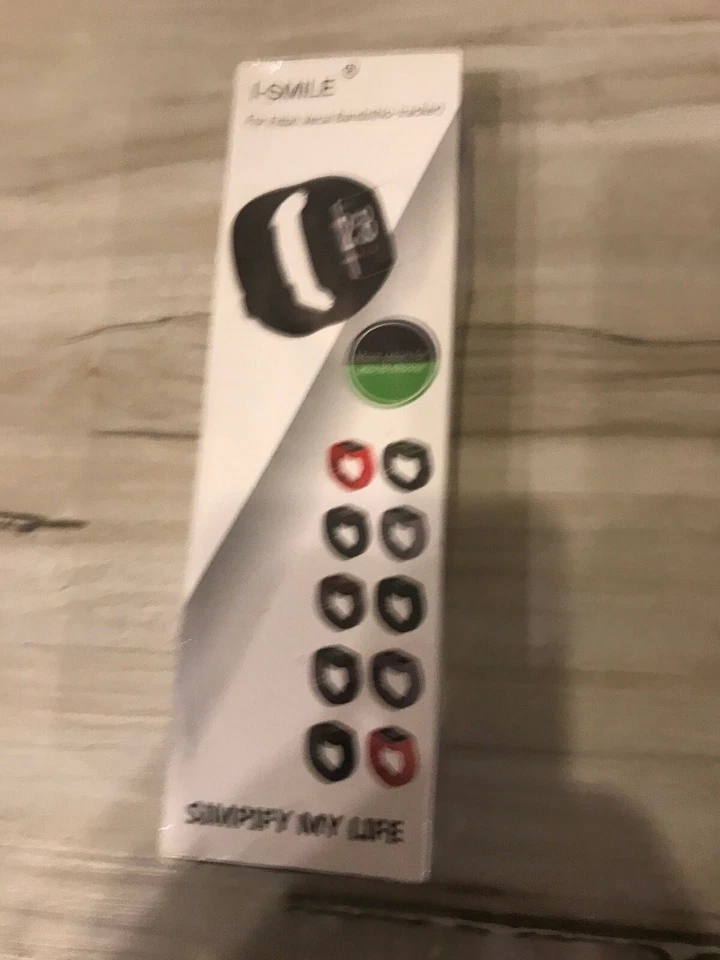 Banda I-Smile para Fitbit Versa -Negro sobre Negro-Sin Rastreador-Nueva en paquete. Foto 1 de 4