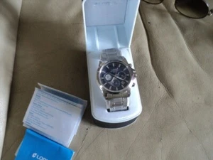 NEW Lorus Gents VD53-X080 Stainless Steel Chronograph Blue Face Boxed Watch - Picture 1 of 7