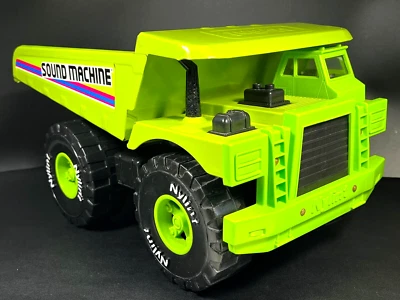 1991 MINTY HUGE Nylint Toy Dump Truck Sound Machine Man Cave Green Vtg WORKS ! ! - Image 1 of 4