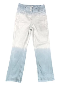 Anthropologie blau-weiß ombre Dip Dye hoch geschnittene kurze Jeans Damengröße 26 - Bild 1 von 4