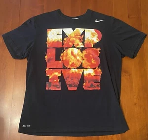Explosives Nike Dri Fit Herren T-Shirt schwarz kurzarm Rundhals Grafik Gr. XL - Bild 1 von 7