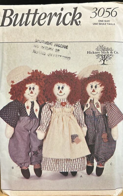Butterick 3056 Americana Rag Dolls Sewing PatternSewing Pattern - Image 1 of 2