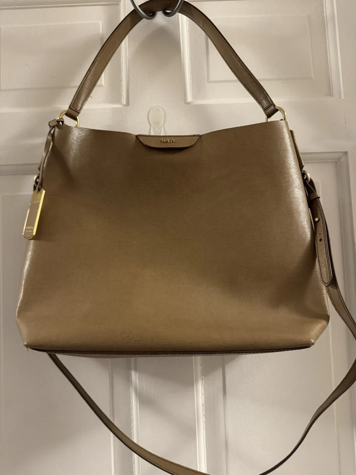 Lauren Tate Hobo Bolso de Cuero Cartera Bolso Tostado Ralph Lauren Clásico Dinero Antiguo Foto 1 de 4