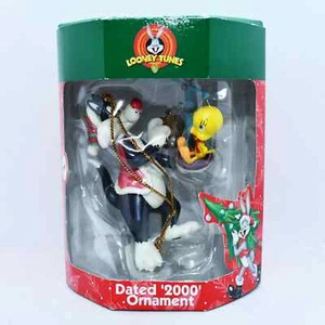 2001-Trevco “Tweety Bird & Sylvester" Christmas Ornament With Original Box 1222! - Picture 1 of 4
