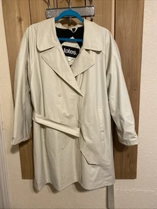 Totes Ivory Rain Coat w Belt Long Sleeve Size M NWOT - Picture 1 of 2