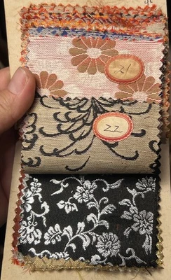 Antique Vintage 1920’s-30’s Japanese Kimono Fabric Sample Book Booklet - Image 1 of 4