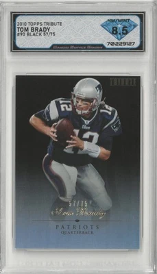 Topps Tribute Tom Brady #90 2010 negro/75 💎 DSG 8,5 casi nuevo/como nuevo Foto 1 de 2