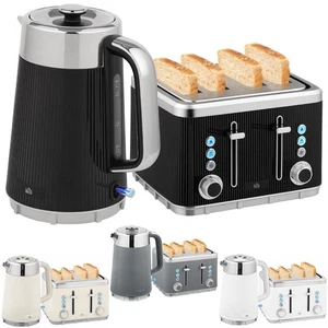Juego de hervidor y tostadora jarra eléctrica de ebullición rápida de 4 rebanadas 1,7 L - Imagen 1 de 37