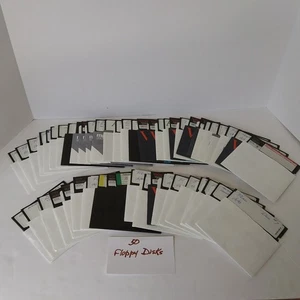 Lot of 50 Vintage 5.25” Floppy Disks Mixed Brands Pre-Used Computer Media - Picture 1 of 3