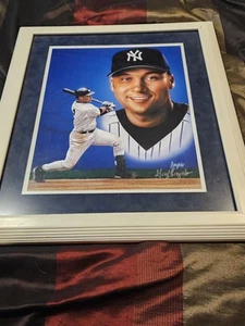 Yankees Derek Jetet Gary Longardo Artist Signed 16x20 Color Print - Picture 1 of 3