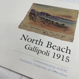 ORIGINAL MILITARY BOOK WAR Booklet North Beach Gallipoli Anzac 1915 WW1 - Imagen 1 de 13