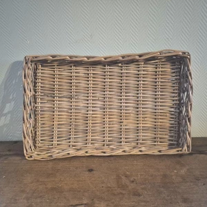 Vintage Ratan Serviertablett Korbgeflecht XXLarge - Picture 1 of 6