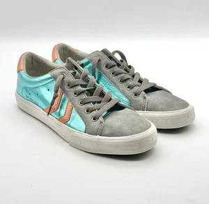 Vintage Havana Women's Size 9 Shiny Teal/Gray Sneakers Good Pre Owned Condition - Picture 1 of 9
