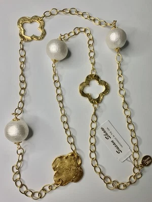 susan shaw jewelry Long Chain Necklace 24k Gold TPG - Image 1 of 4