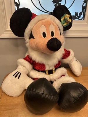 Disney Store Exclusive Mickey Mouse Santa plush  29” Christmas/holidays NWT Rare - Image 1 of 4