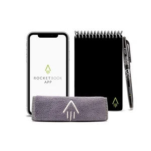 Rocketbook Mini Reusable Smart Notepad 3.5" x 5.5" Dot-Grid Ruled Black 48 Pages - Picture 1 of 6