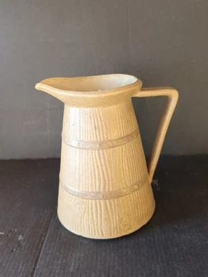 MEDIUM SIZE VINTAGE * DEE CEE *  MATT BROWN & TEXTURED STONEWARE  JUG - Image 1 of 4
