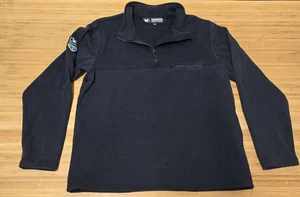 DragonWear Pullover Herren Large Schwarz Viertelreißverschluss Fleece Hergestellt in den USA Brusttasche - Bild 1 von 7