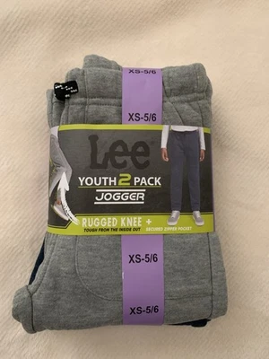 Pack de 2 joggers Lee Youth color verde oliva/gris, azul marino/gris elige la talla Foto 1 de 4