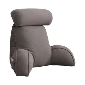 Reading Pillow with Detachable Neck Roll, Large Adult Backrest with Arms, Bed... - Bild 1 von 8