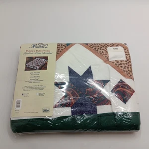 New Vintage Cannon Tradition Blanket Twin/Full 72" x 90" Paisley Patchwork USA - Picture 1 of 5