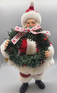 Possible Dreams Santa with Wreath Christmas Figurine 12" - Picture 1 of 3