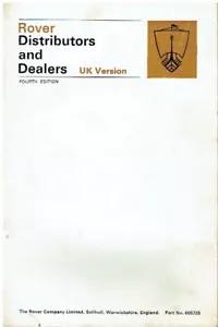 ROVER P5B SALOON / COUPE & P6 2000 3500 ORIG 1967 DISTRIBUTORS & DEALERS BOOKLET - Picture 1 of 1