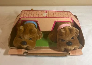 Vintage Kennel Twins Plüschset braune Hunde - 1986 Tara Spielzeug - Bild 1 von 2