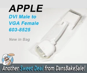 Apple Adattatore Display DVI Maschio a VGA Femmina 603-8525 Nuovo in Plastica M8754G/A - Foto 1 di 8