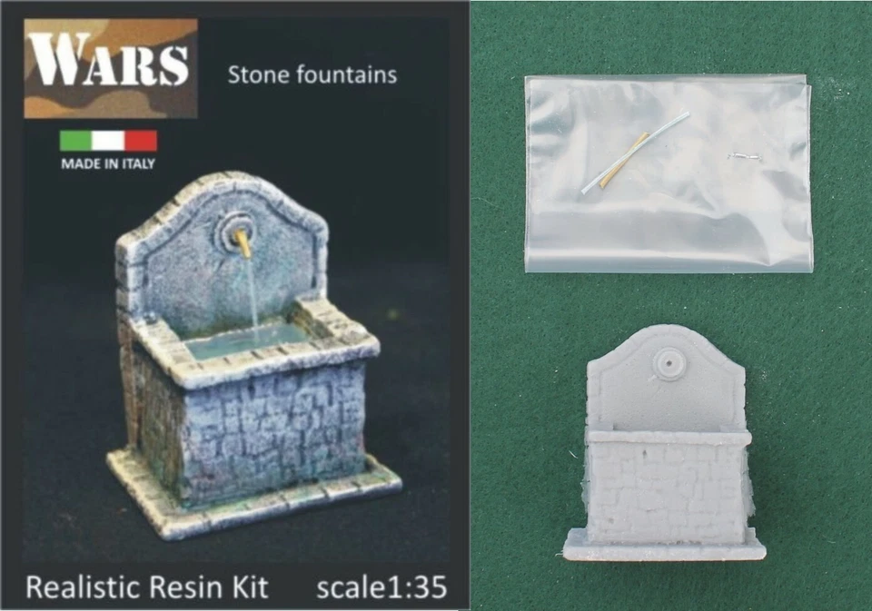 WARS 12-35 Fontana in pietra resina diorama guerra WW2 Stone fountain resin 1:35 - Immagine 1 di 1