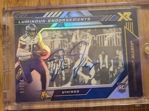 JUSTIN JEFFERSON 2020 Panini XR Luminous Endorsements Rookie RC Auto /49 Vikings - Picture 1 of 10
