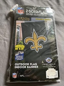 NFL NEW ORLEANS SAINTS Oversized 2 Sided Flag Premium Quality Weather Resistant - Picture 1 of 6