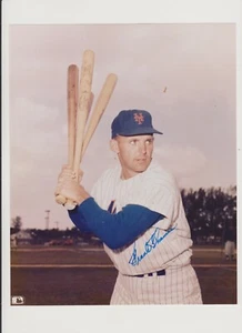 FRANK THOMAS 1964 PHILADELPHIA PHILLIES - NEW YORK METS AUTOGRAPHED PHOTO + CARD - Picture 1 of 3