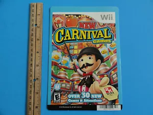 NINTENDO WII NEW CARNIBAL GAMES BLOCKBUSTER VIDEO BACKER CARD 5"X8" NO GAME - Picture 1 of 4
