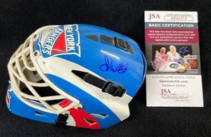 John Vanbiesbrouck Signed New York Rangers Riddell Mini Goalie Mask JSA COA - Picture 1 of 3