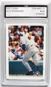 ALEX RODRIGUEZ #254 ~ 2002 FLEER ~ GRADED GEM MINT 10 MLB BASEBALL CARD - Picture 1 of 2