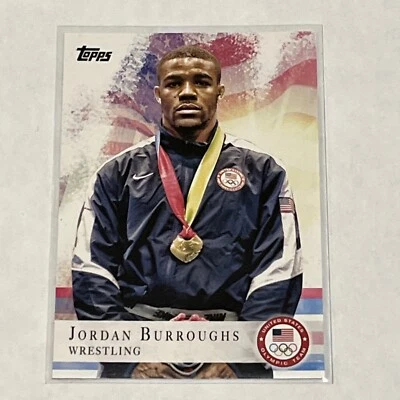 2012 Topps US Olympic Team and Olympic Hopefuls Jordan Burroughs #85 Rookie RC - Image 1 of 2