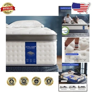 Cooling Pressure Relief Twin Mattress - Zoned Support & CertiPUR-US Certified - Picture 1 of 9