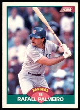 1989 Score Rookie & Traded: Rafael Palmeiro Texas Rangers #1T