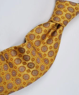 Robert Talbott Best of Class GOLD Medallion Thick Staple BoC USA Heavy Silk Tie - Image 1 of 4