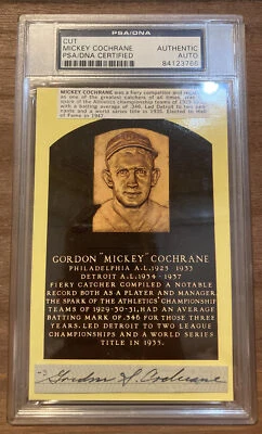 Mickey Cochrane authentic autograph psa/dna cut signature Auto - Image 1 of 2