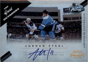 2010-11 Playoff Contenders The Great Outdoors Autographs Jordan Staal Auto /50