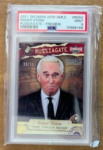 Decision 2020 ROGER STONE RUSSIAGATE PREVIEW RG52 10/10 PSA 9 - Picture 1 of 4