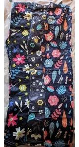3 Pack Girls stretch flower leggings Oio Tuyi Aged 9-10 / 10-11 - Picture 1 of 2