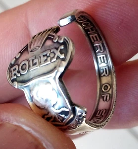 ROLEX / Bucherer - Ring "Geneve" Versilbert CB 6,9 Vintage selten rar - Bild 1 von 5