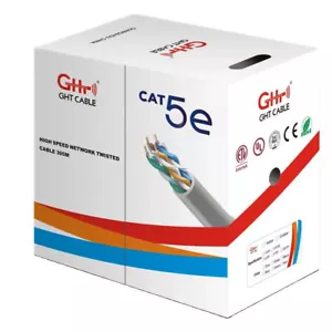 Cat5e utp 4pr 24awg ftp/sftp pure copper cca pvc jacket communication cable1000f - Picture 1 of 3